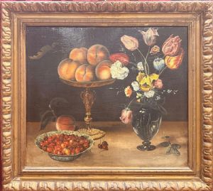 NATURA MORTA CON FRUTTA E FIORI - SCUOLA FIAMMINGA